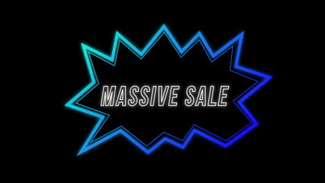 massive sale advertisement in retro eighties concept