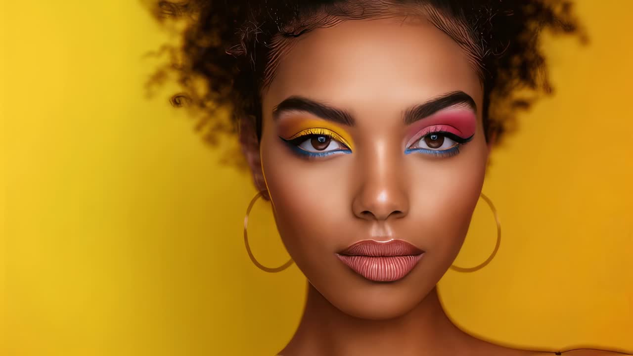 Colorful Makeup Portrait of a Woman