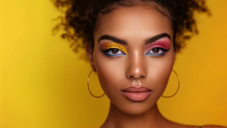 colorful makeup portrait of a woman