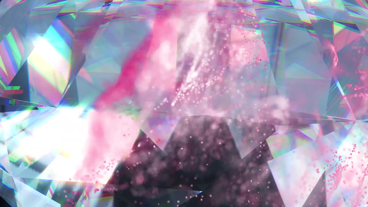 크리스탈 위의  반점 애니메이션