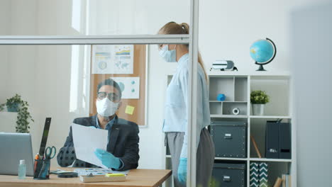 business meeting during pandemic
