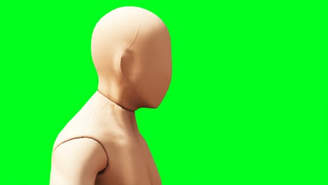 dummy, mannequin animation. phisical, motion blur. realistic 4k animation. green screen