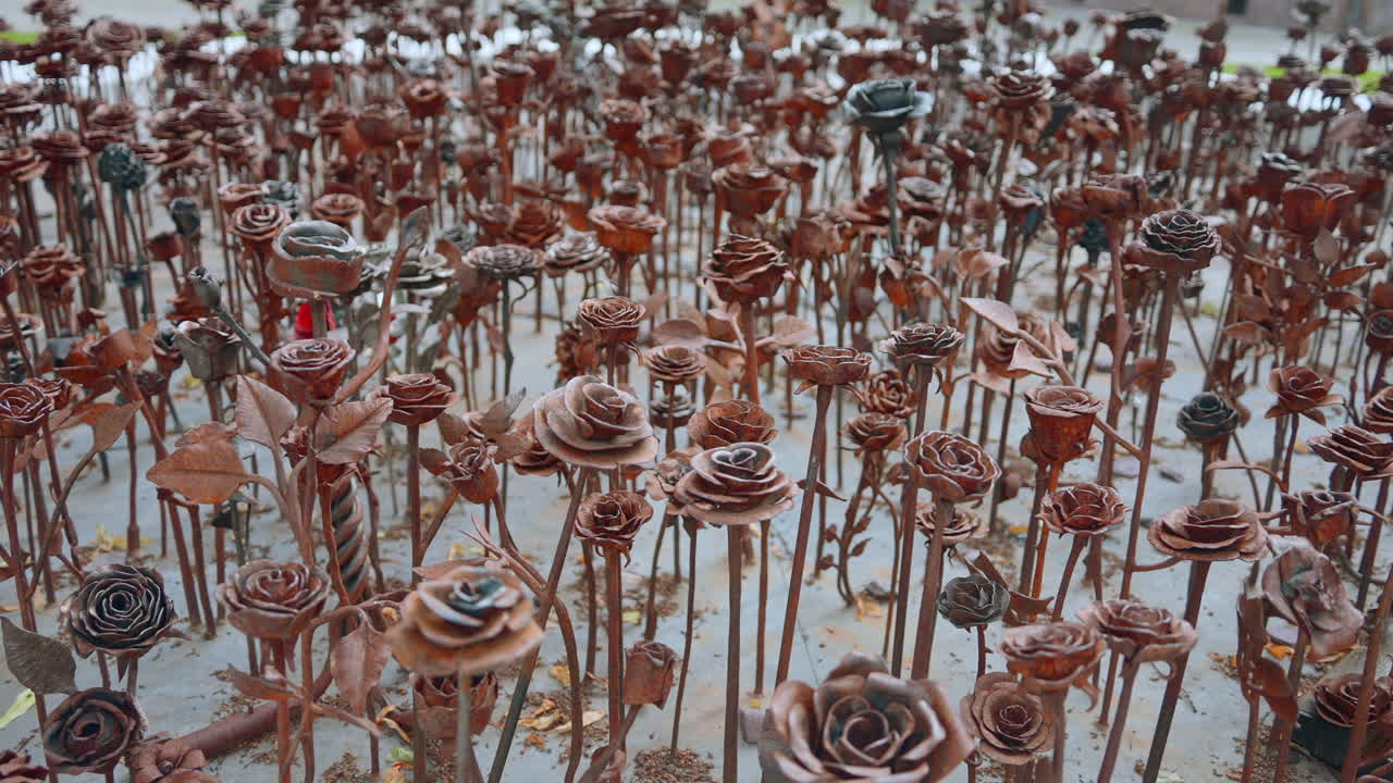 녹은 금속 장미