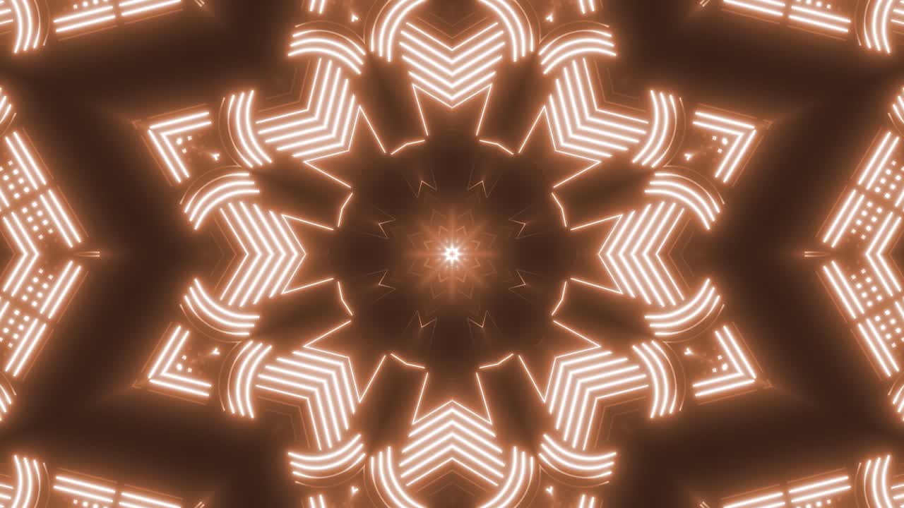 Abstract Neon Kaleidoscope Pattern