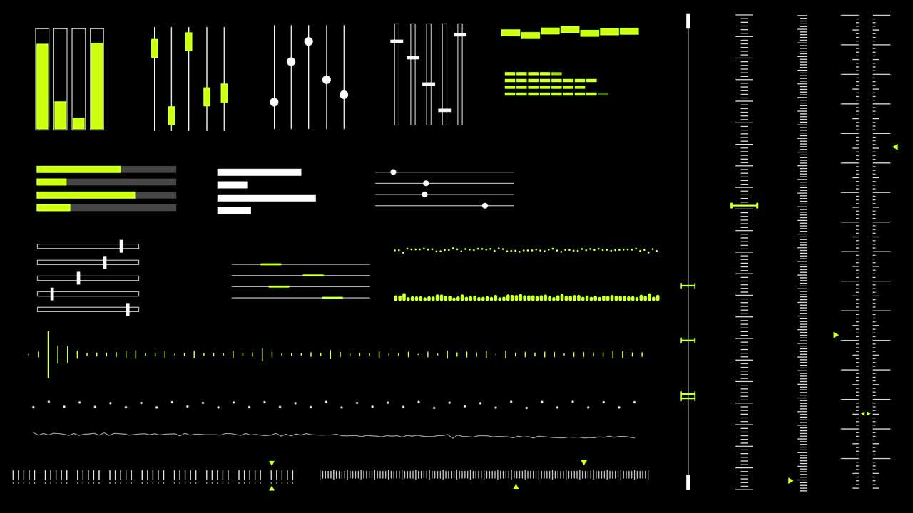사용자 인터페이스에 대한 애니메이션 그래픽 미래의 hud 요소를 설정합니다.