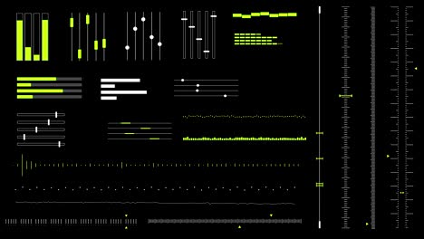 Set animation graphic futuristic HUD elements for user interface.