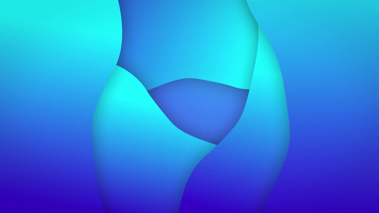 Animation of blue gradient lines waving in seamless loop