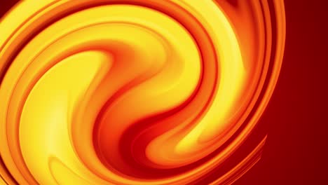 un gradiente amarillo rojo de un color de fuego brillante cambia lenta y cíclicamente. animación abstracta en bucle sin costuras 4k suave. renderizado en 3d de líneas curvas. 102