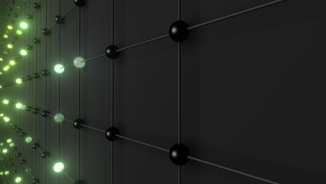abstract network design with glowing spheres