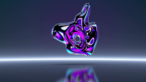 abstract iridescent morphing liquid shape