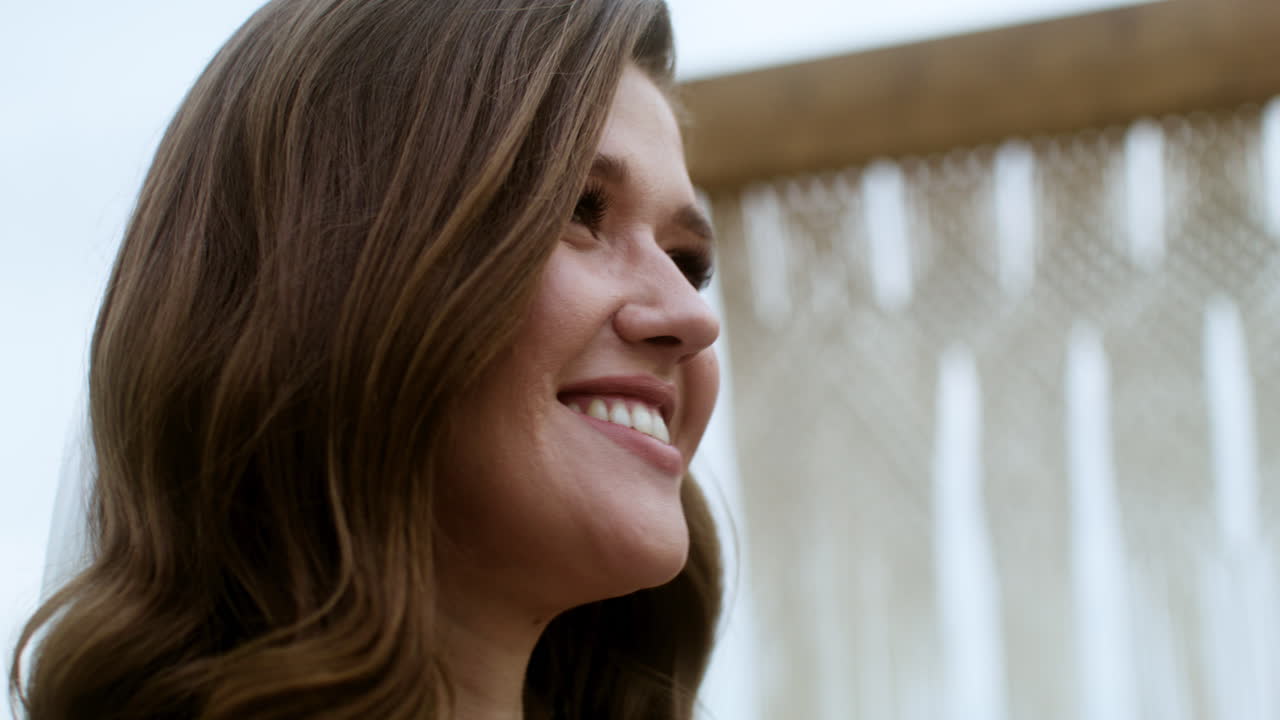 primer plano de la hermosa novia