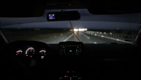 car driving at night or early morning