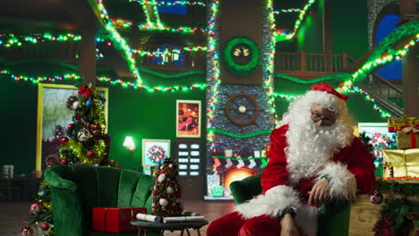 santa claus in a festive christmas setting