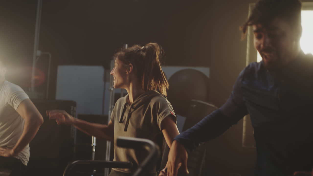 Workout Group High-Fiving