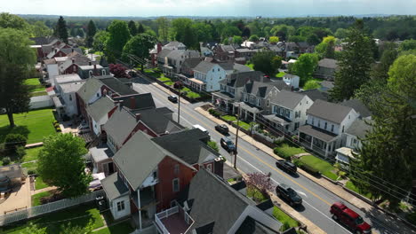 Aerial-approach-towards-town-houses