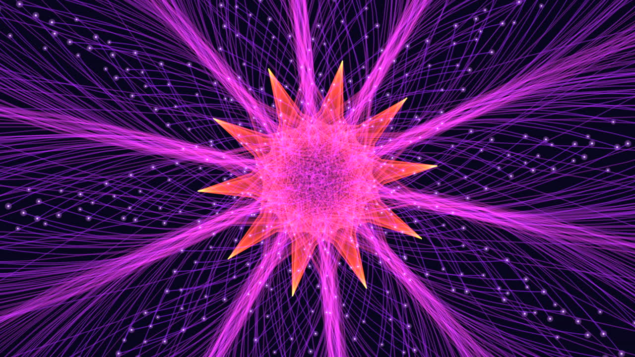 cativante llamarada solar vibrantes líneas rosas y púrpuras en movimiento hipnotizante