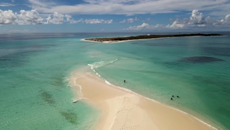 video taken with a stabilized drone atcayo de agua, los roques, venezuela