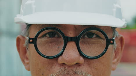 close-up of a construction worker