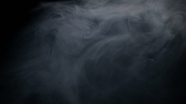 Haze smoke swirling on black background 12
