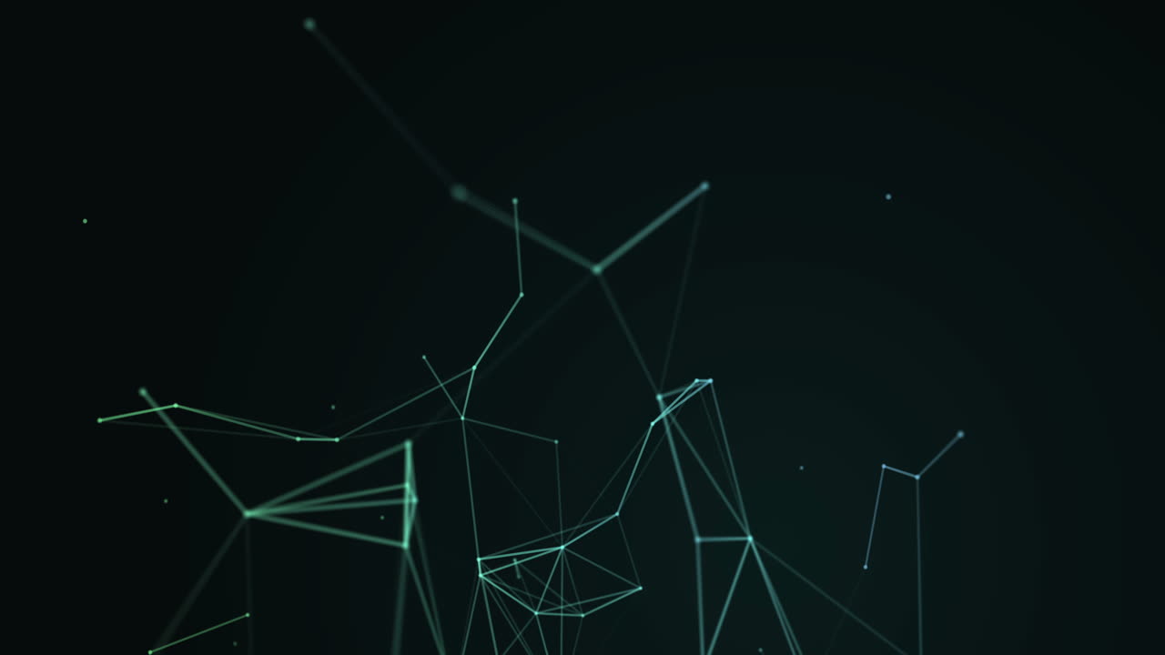 Animation of green light trails on green background