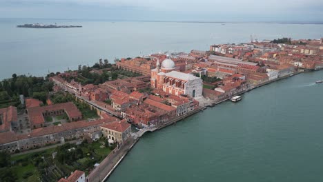 aerial view of san giorgio maggiore island in venice, italy