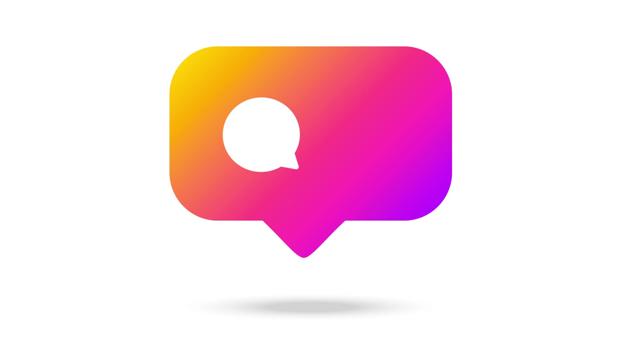 animated comment count numbers Empty speech bubble icon on white background, designed for adding custom.