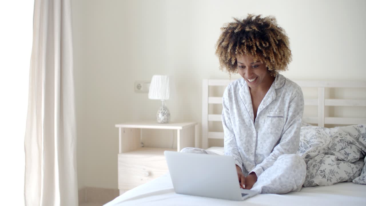 Woman Video Chatting With Friends