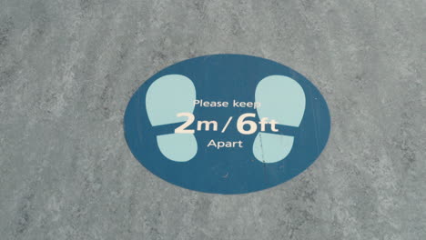 physical distancing floor marker for covid19 safety