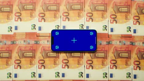 stacks of cash dollars and euro, banknotes counting, specialised police officer counting dollar euro banknotes in crime lab with machine, cashed out money, bitcoin changing, buying home flat in bank.