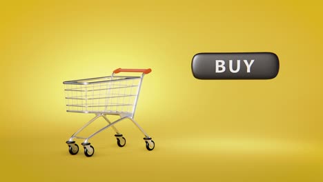 video en 4k del carrito de compras con botón de compra.