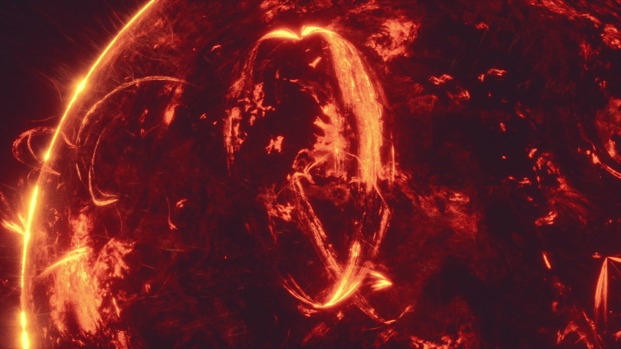 Intricate macro view highlighting solar activity and plasma pockets