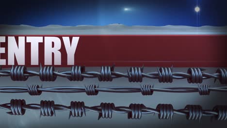 conceptual borders animation of no entry