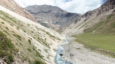 beautiful valley nature in kyrgyzstan mountains