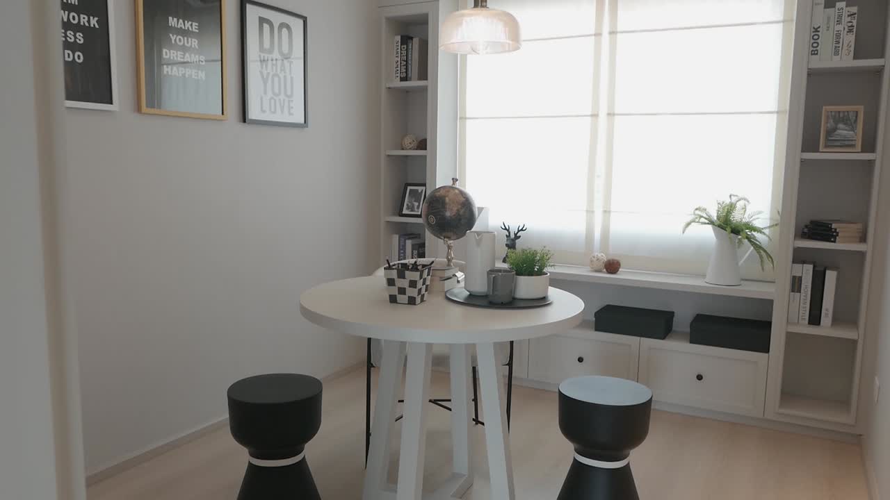 decoración compacta y funcional de la sala de estar del hogar