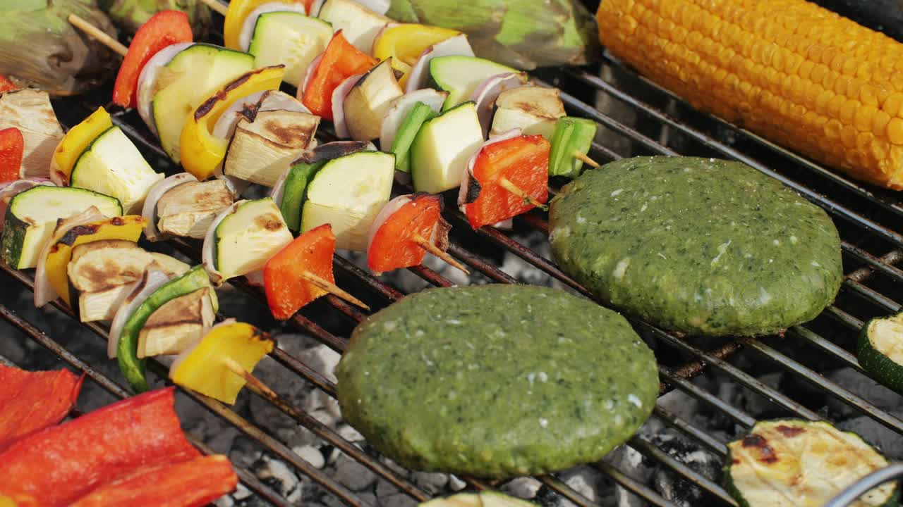 Grilled Vegetables and Veggie Burgers