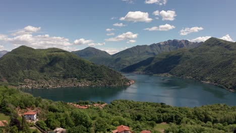 vista aérea del lago lugano desde porto ceresio