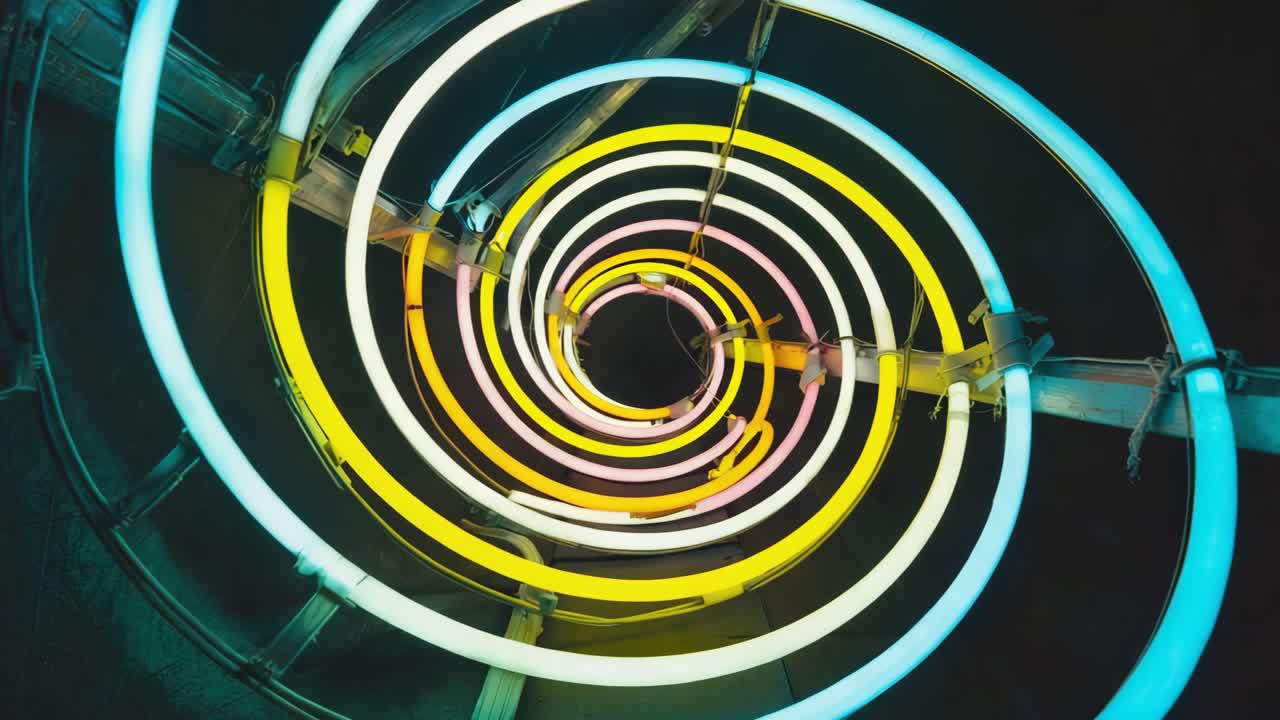 diseño de espiral de neón abstracto