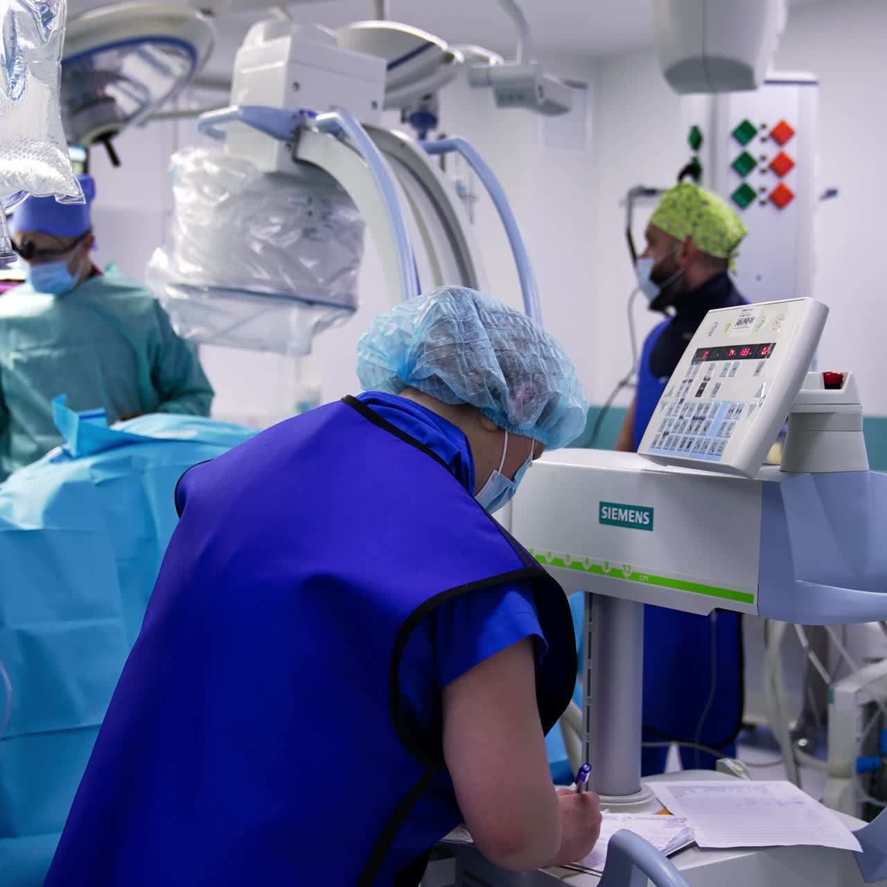 Operating specialist in modern hospital. Neurosurgery modern clinical healthcare