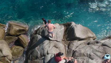 greece aegean sea rocks beach drone aerial