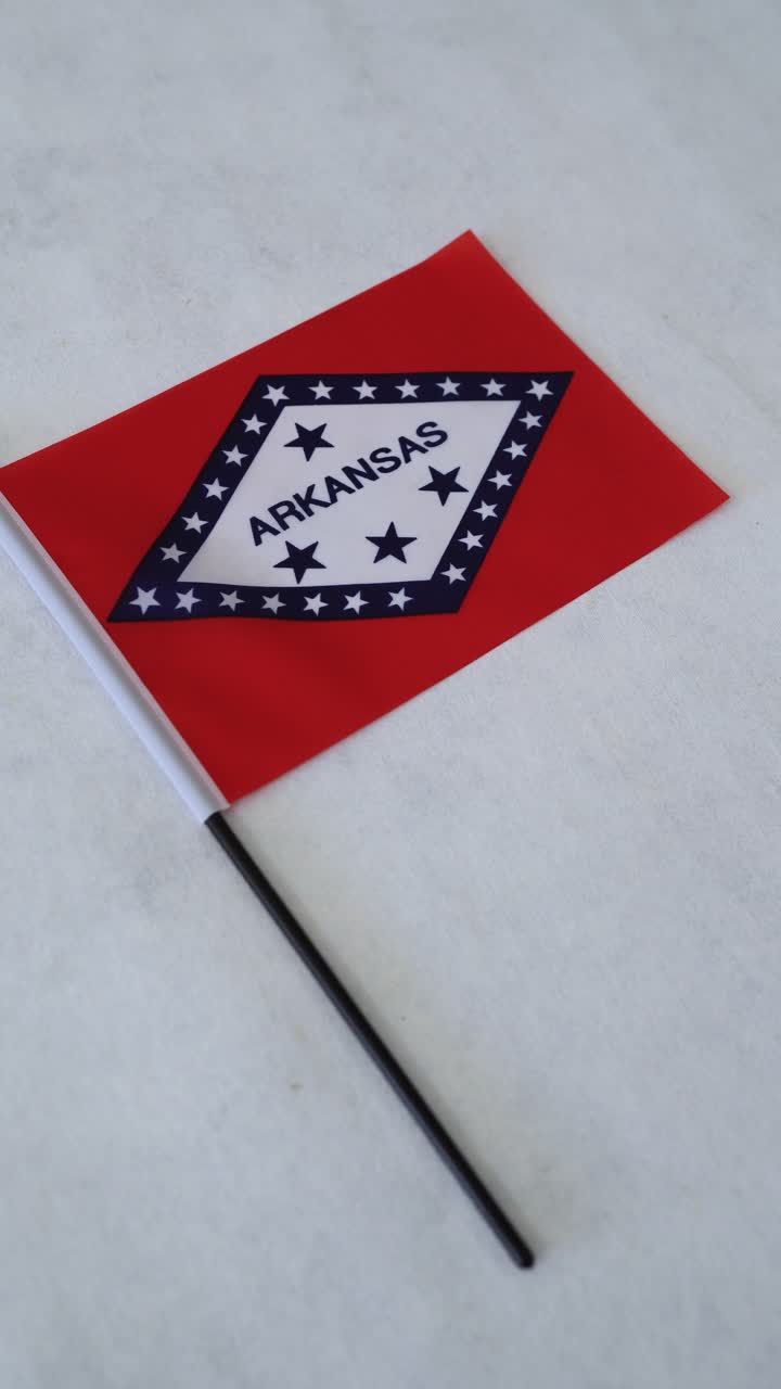 Arkansas flag vertical shot. US state flag concept