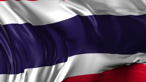 beautiful   3d animation of thailand flag in loop mode