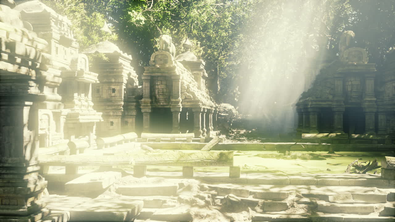 Lässige Meditations- und Fantasy-Umgebung mit szenischer Beleuchtung