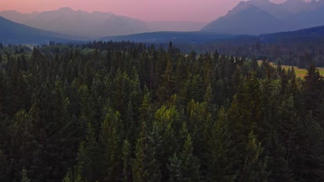 Mountains-and-forest-in-the-evening