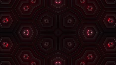 abstract geometric hexagon pattern with neon lights