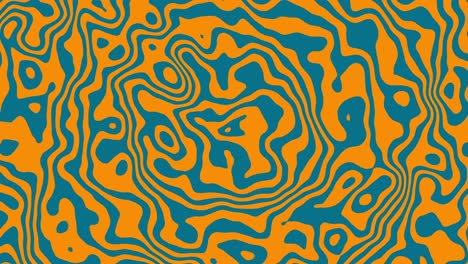 orange and green abstract background with dynamic swirls - hypnotic fluid motion in a colorful retro design