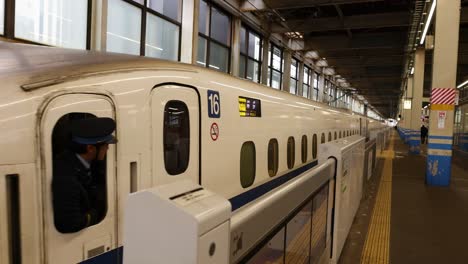 bullet train leaving station over fifteen seconds