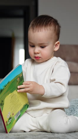bebé leyendo un libro