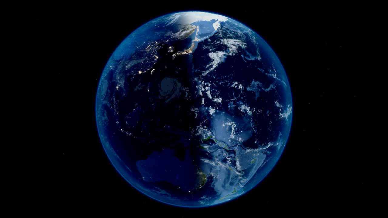 el planeta tierra en rotación