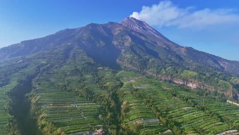 the majesty and authority of merapi volcano in indonesia