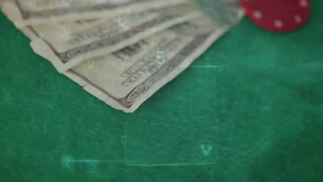 Animation-Der-Datenverarbeitung-über-Banknoten